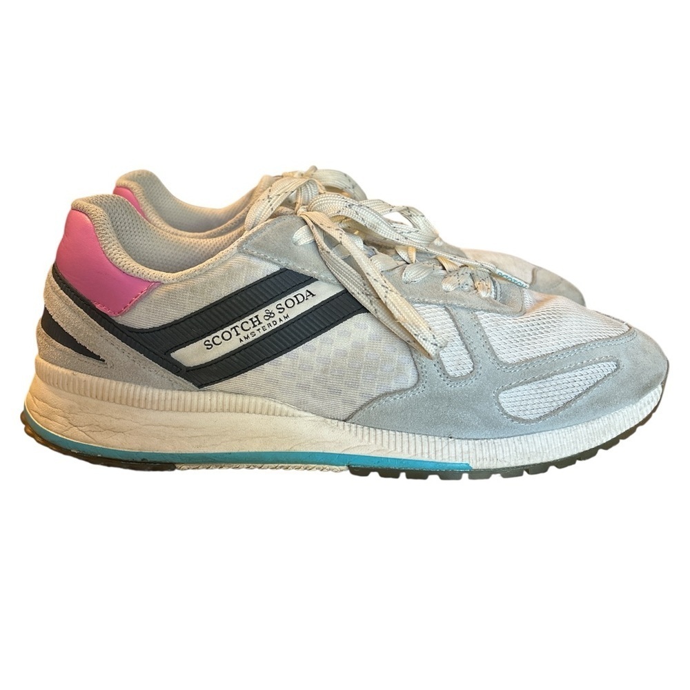 Scotch & Soda Vivex Lace Up Sneakers in Grey - Size 11